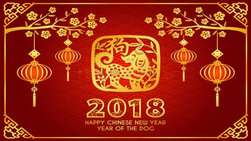 happy Chinese lunar new year of  dog