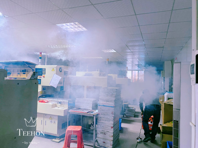 regular fumigation during the resting time in the PCB clean room