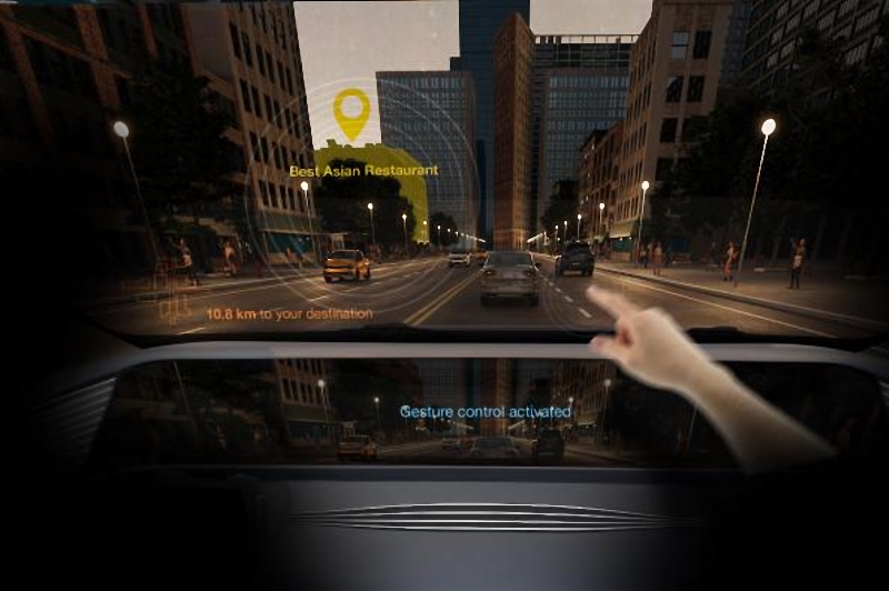 Osram OLED technology for gesture control during self driving