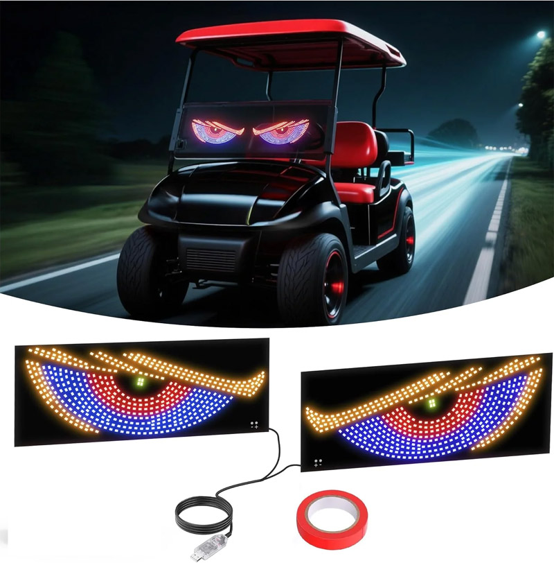 RGBW dynamic headlights for golf car