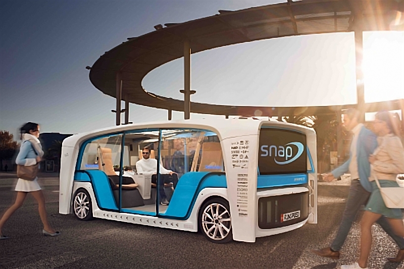 led on smart autonomous vehicle
