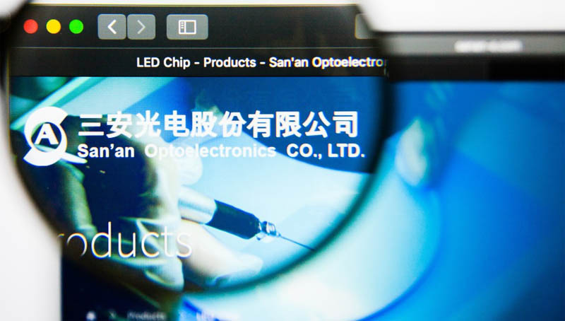 China Sanan Optoelectronics Removed from US Red-flad List