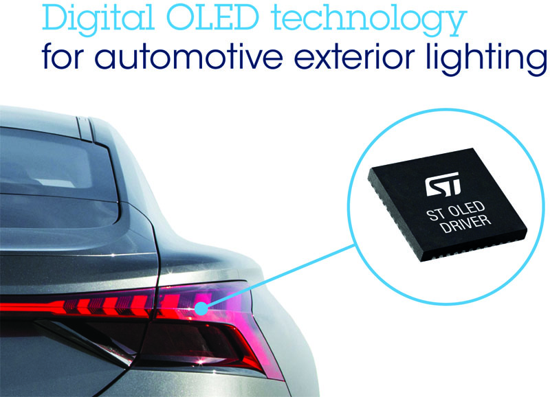 Audi and ST working closely on the technology of exterior OLED lighting 