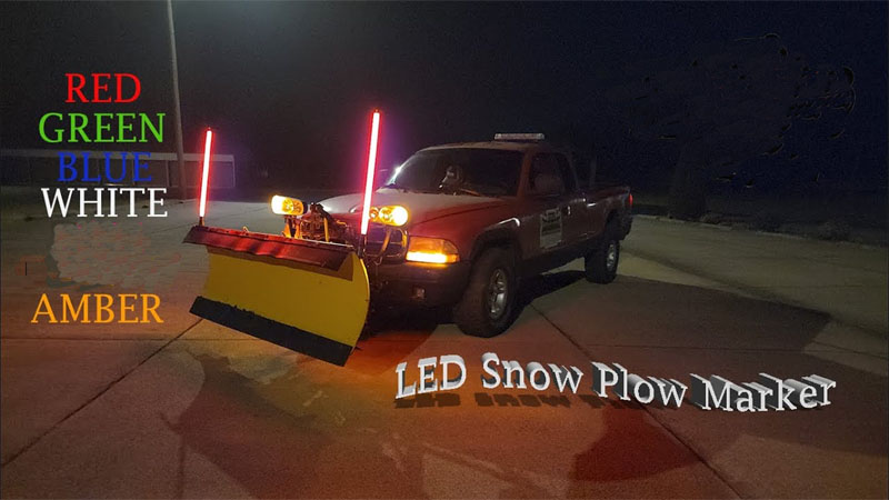 ATV led whip light is installed on plow blade for led snow plow marker light ATV led whip light is installed on plow blade for led snow plow marker light