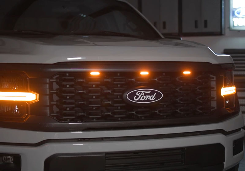 led grill lights on the bumper of ford jeep led grill lights on the bumper of ford jeep