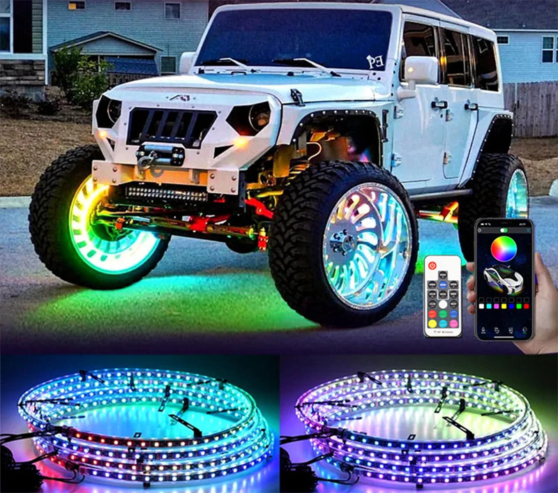 LED rim lights for offroad tuning LED rim lights for offroad tuning
